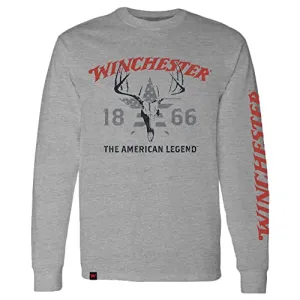 Winchester Legend - Skull Flag Star - Long Sleeve T-Shirt - Made in USA