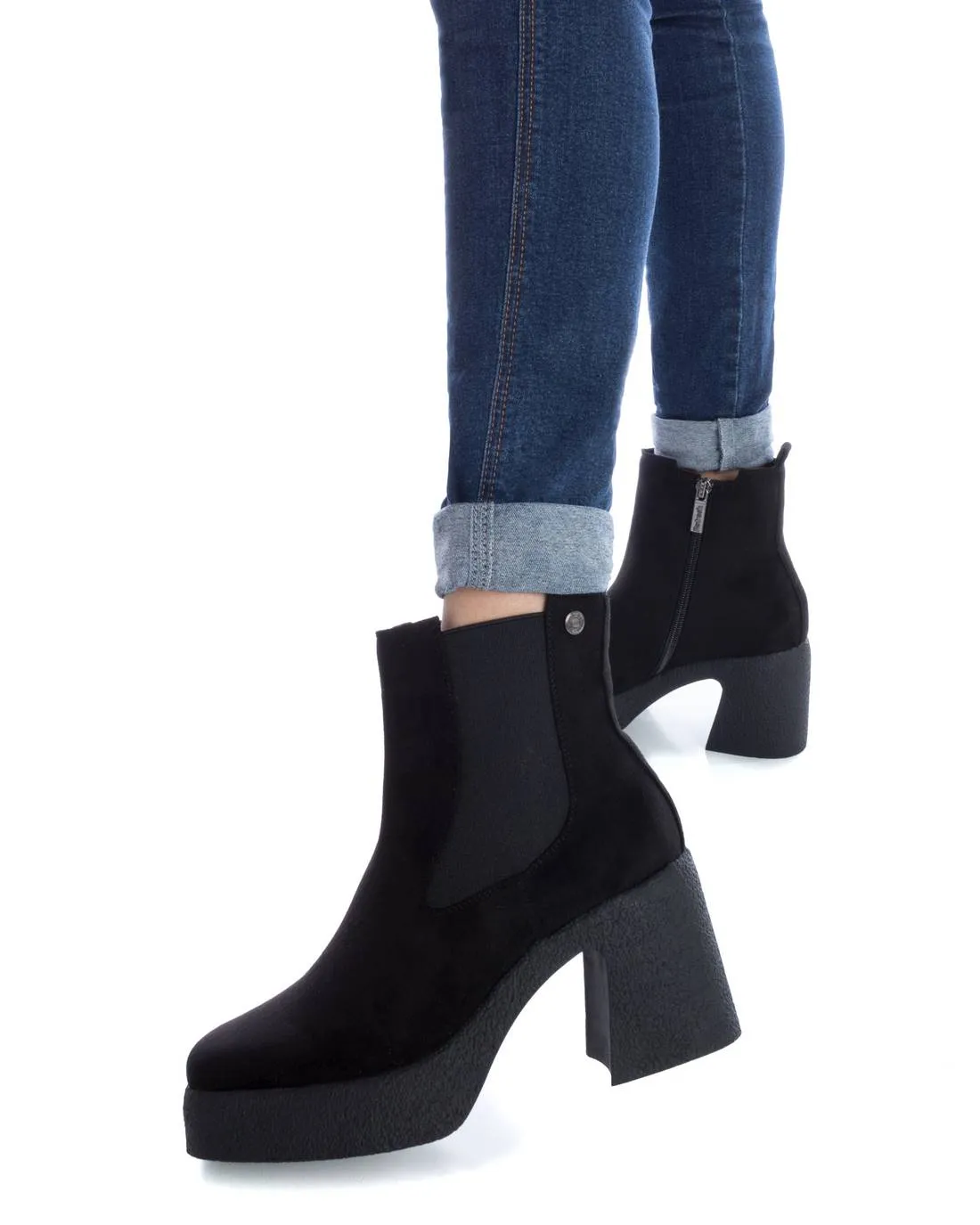 Women's Suede Booties By XTI A 171311 Black