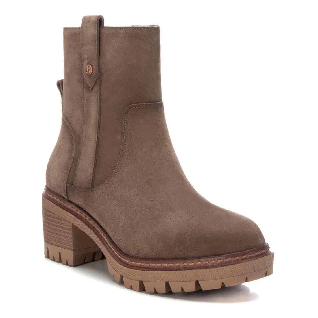 Women's Suede Booties Carmela By XTI 160967 Taupe