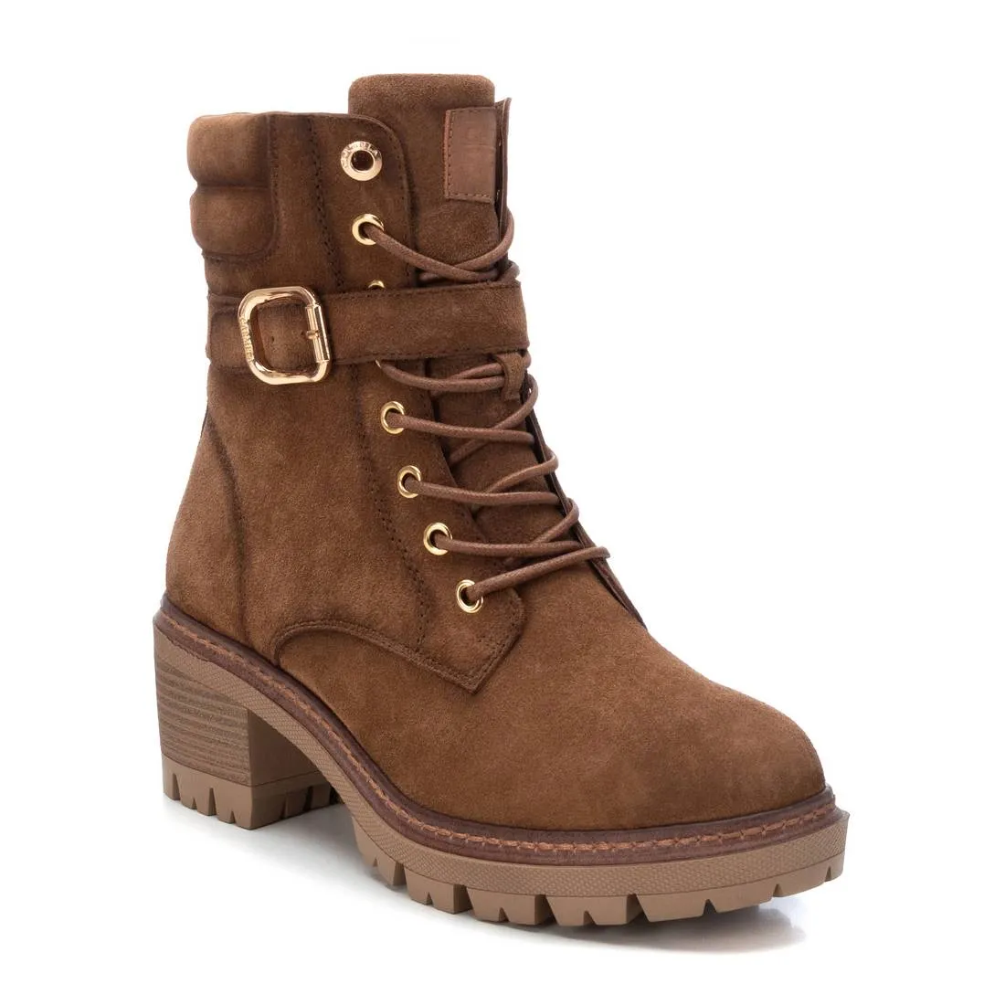 Women's Suede Booties Carmela By XTI 161049 Camel