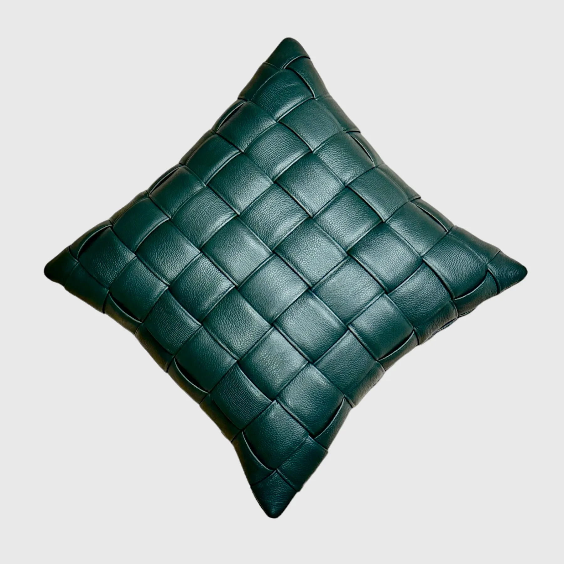 Woven Leather Pillow