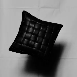 Woven Leather Pillow