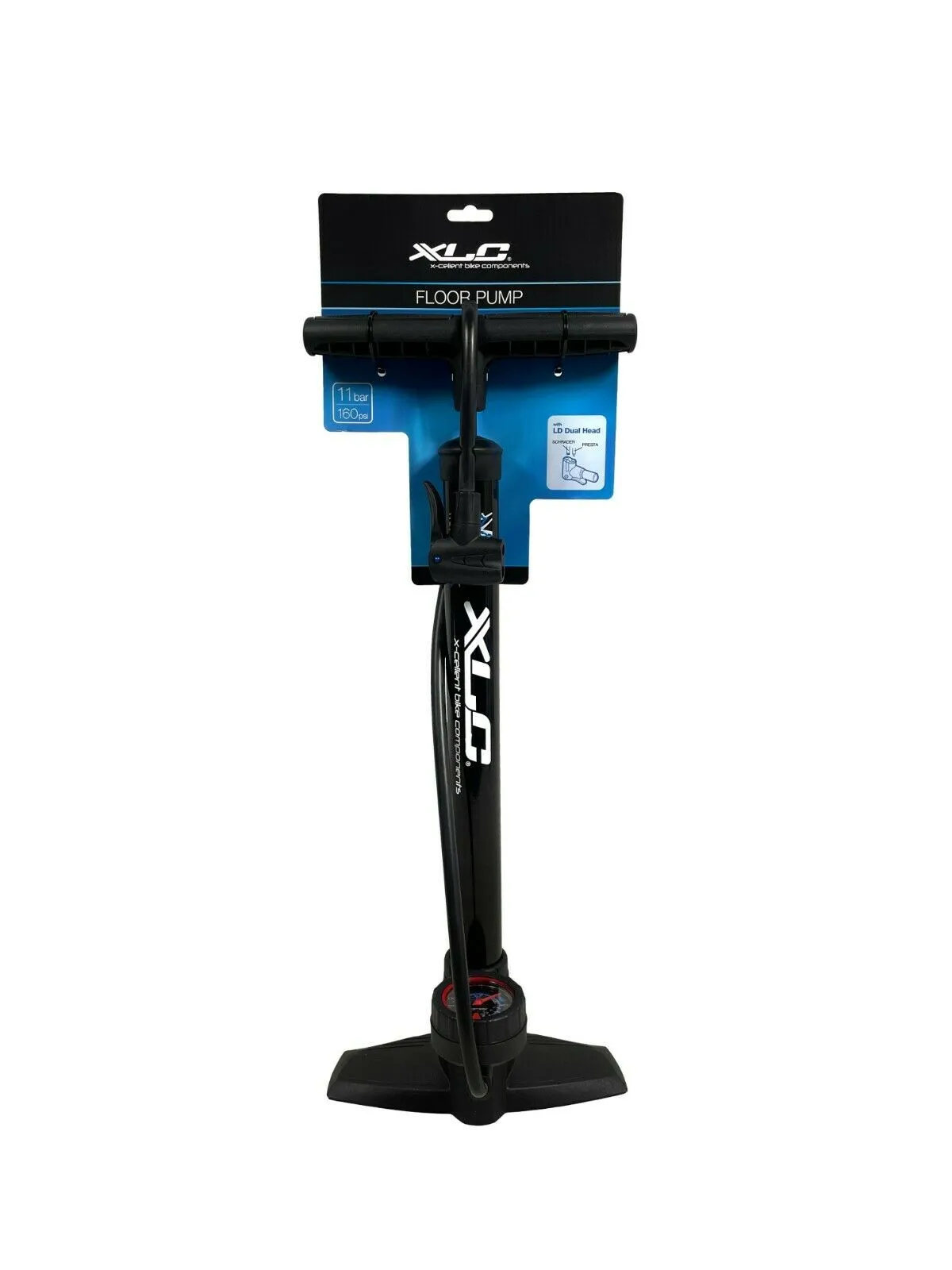 XLC Delta Track Pump With Gauge - Black